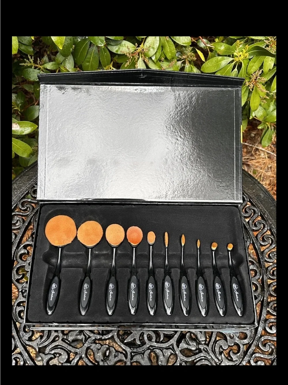 Black and Gold Professional Makeup Brush Set